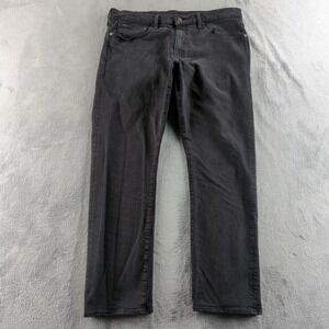 Polo Ralph Lauren Jeans Mens 36x30 Black Varick Slim Straight Denim Pants